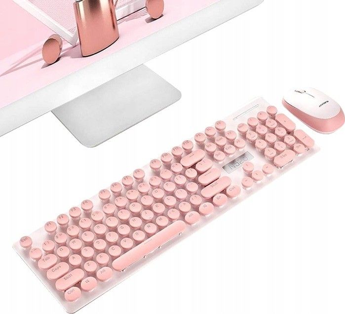 Klawiatura + mysz Pan i Pani Gadżet Klawiatura bezprzewodowa RETRO + myszka USB KOLORY