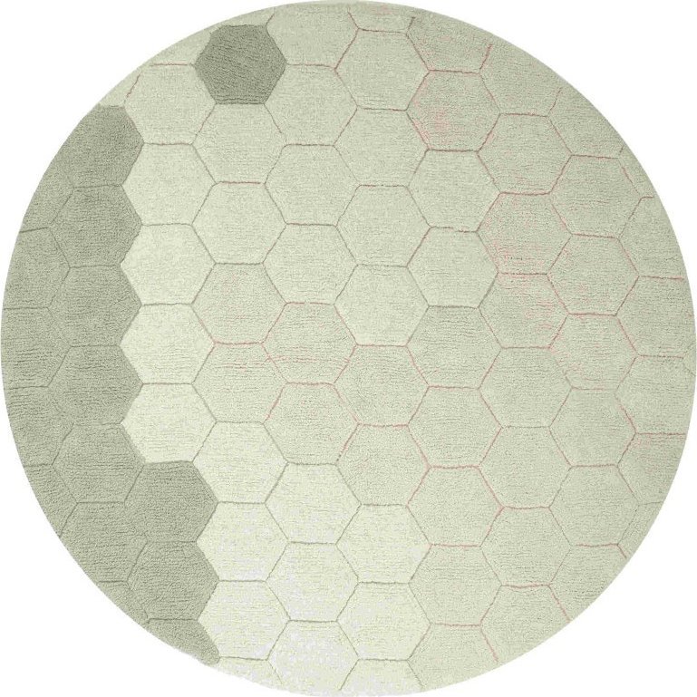 Lorena Canals Dywan bawełnainy okrągły O 140 , Round Honeycomb B