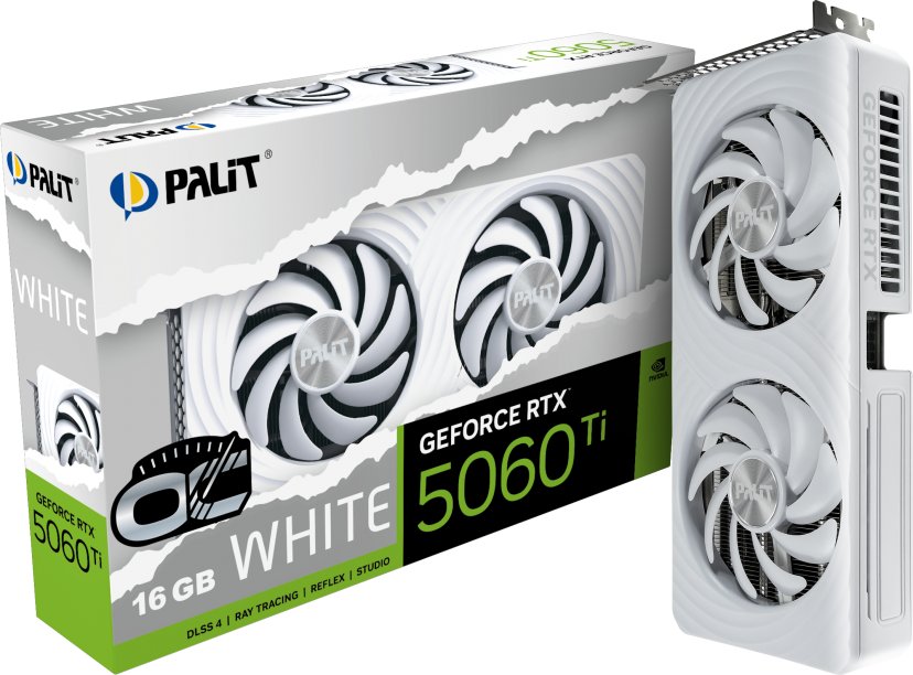 Karta graficzna Palit GeForce RTX 5060 Ti White OC 16GB GDDR7 DLSS4 (NE7506TU19T1-GB2061M)
