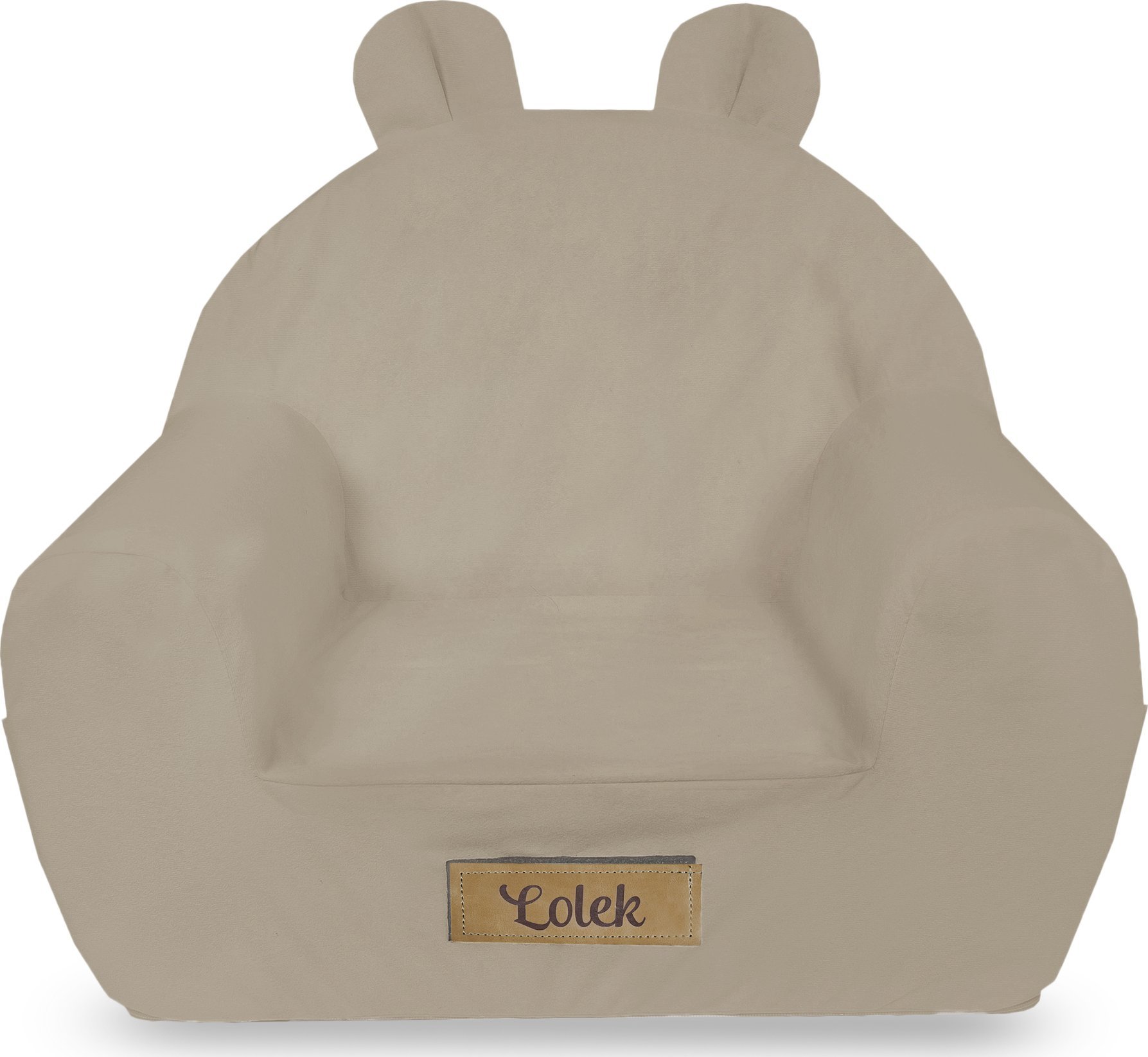 Flumi Fotelik dziecięcy z uszami beżowy