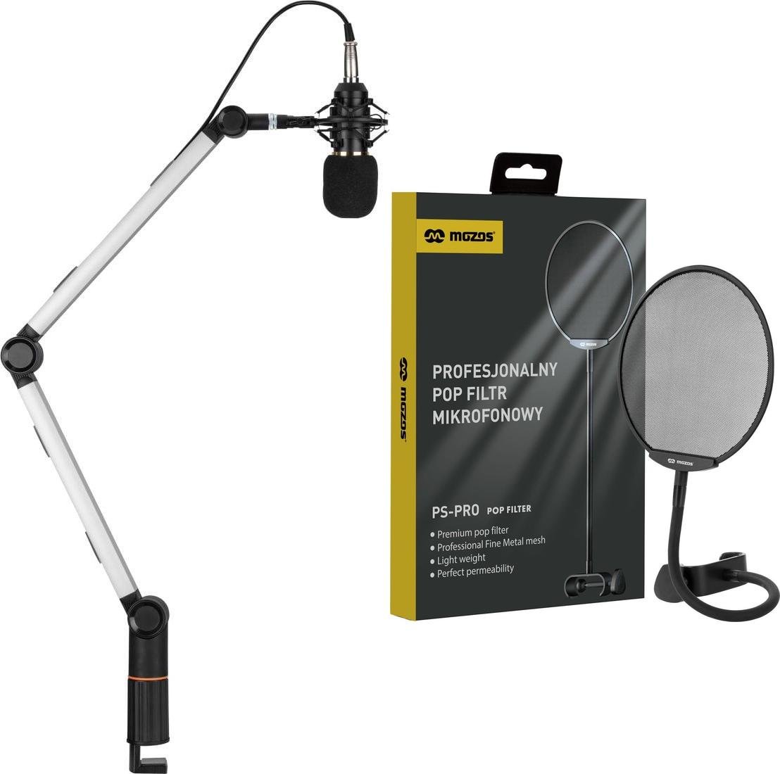 Mozos Mozos Statyw biurkowy SB38 + Popfiltr mikrofonowy PS-PRO