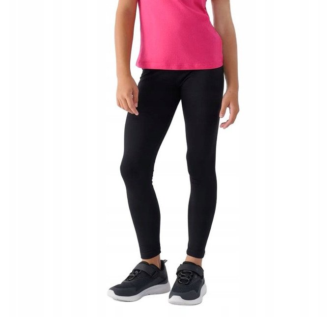 Getry dla dziewczynki F239 4F legginsy sportowe dziecięce bawełniane r 152