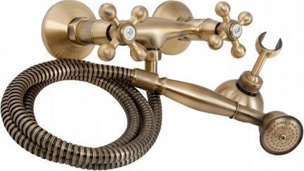 Bateria prysznicowa Kuchinox Bateria prysznicowa ścienna retro Stilo BKI 541D mosiądz