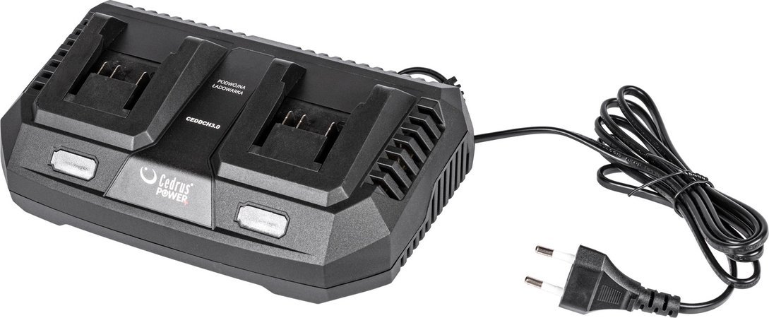 Cedrus CEDRUS PODWÓJNA ŁADOWARKA BATERII AKUMULATORÓW CEDRUS POWER+ 20V DCH3.0 - OFICJALNY DYSTRYBUTOR - AUTORYZOWANY DEALER CEDRUS