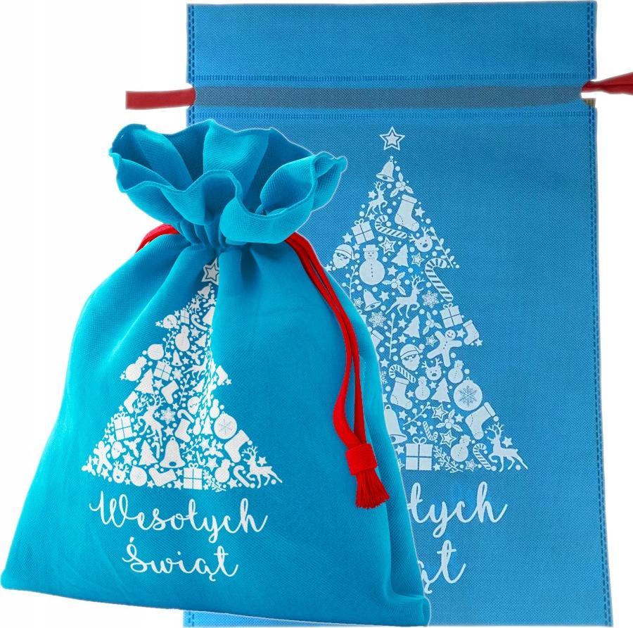 Torebka Torba Worek Świąteczna Na Prezenty 30X45 L