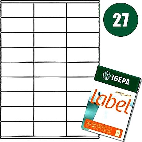 Mondi ETYKIETY A4 IGEPA 70.0 X 32.0 MM BIAŁE (100)