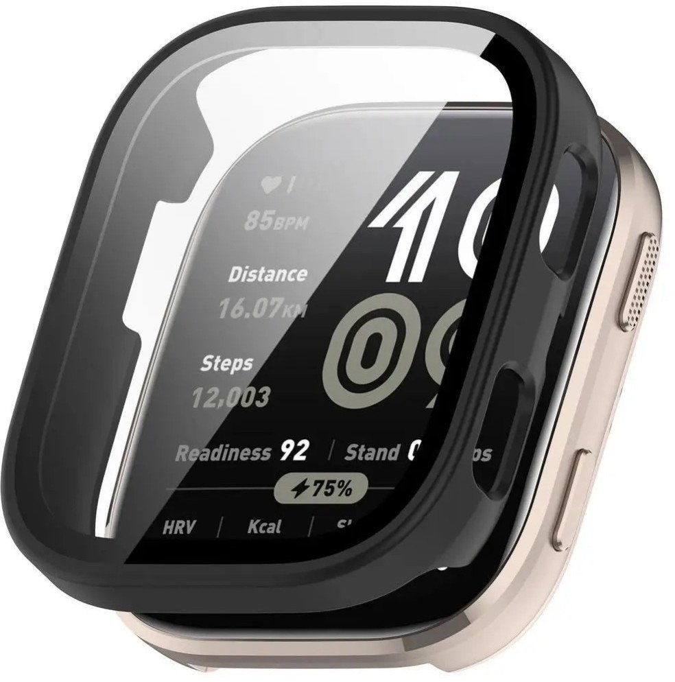 SILIKONOWE ETUI + SZKŁO DO AMAZFIT BIP 6 CZARNE