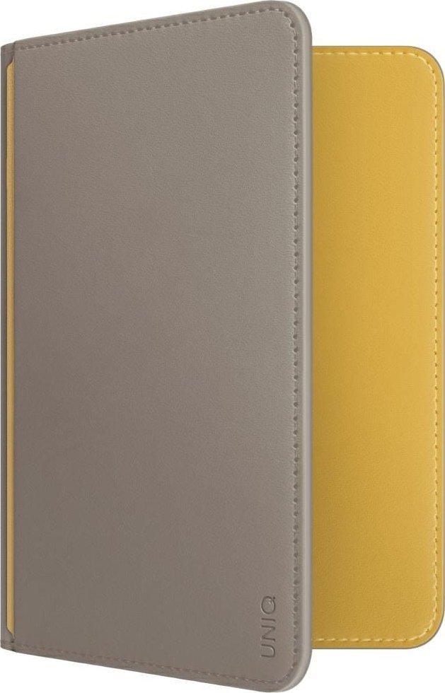 UNIQ Belmont Passport Case RFID Blocking Gray/Yellow