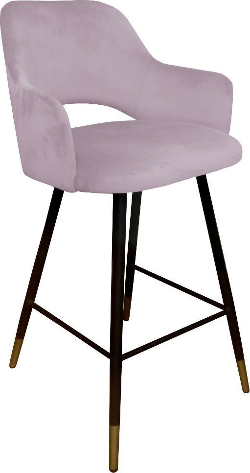 Atos Hoker NAPO VELVET GOLD jasno różowy na czarnych nogach ATOS