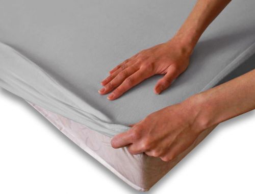 Darymex Ochronne prześcieradło z gumką SG szare r. 70x140 cm