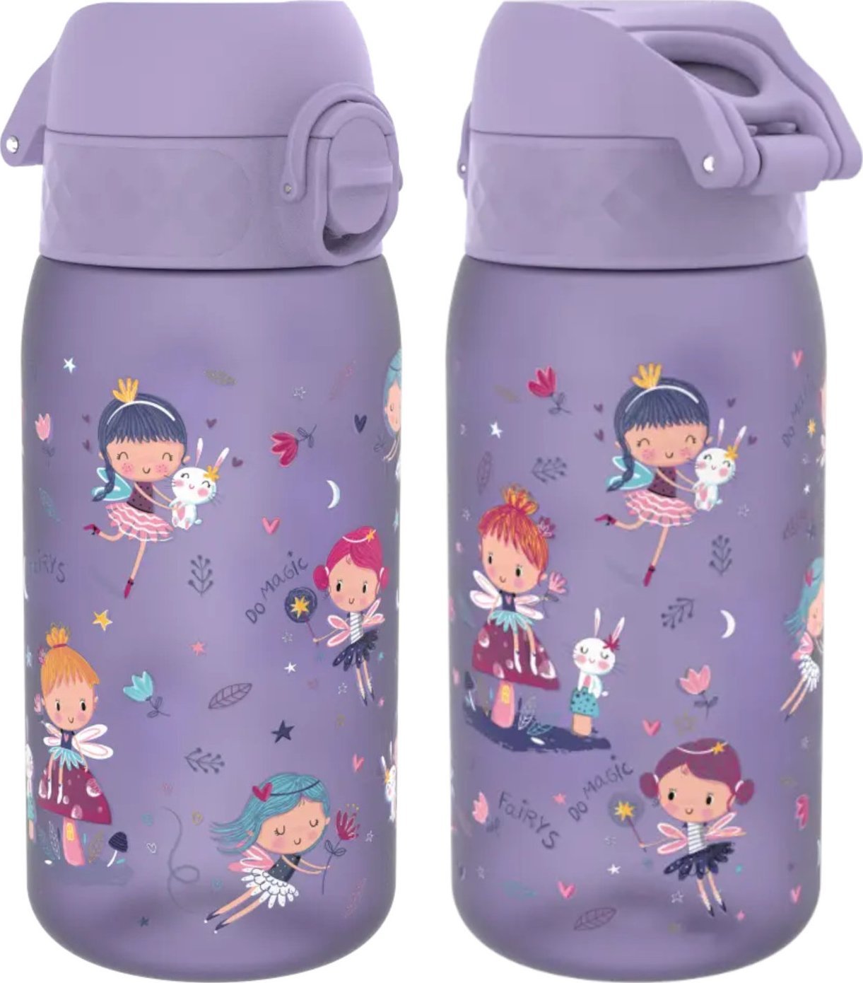 ion8 ION8 Fioletowa butelka na wodę dla dzieci we wróżki 350 ml