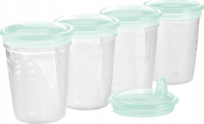 BabyOno Pojemniki do przechowywania i mrożenia pokarmu z ustnikiem