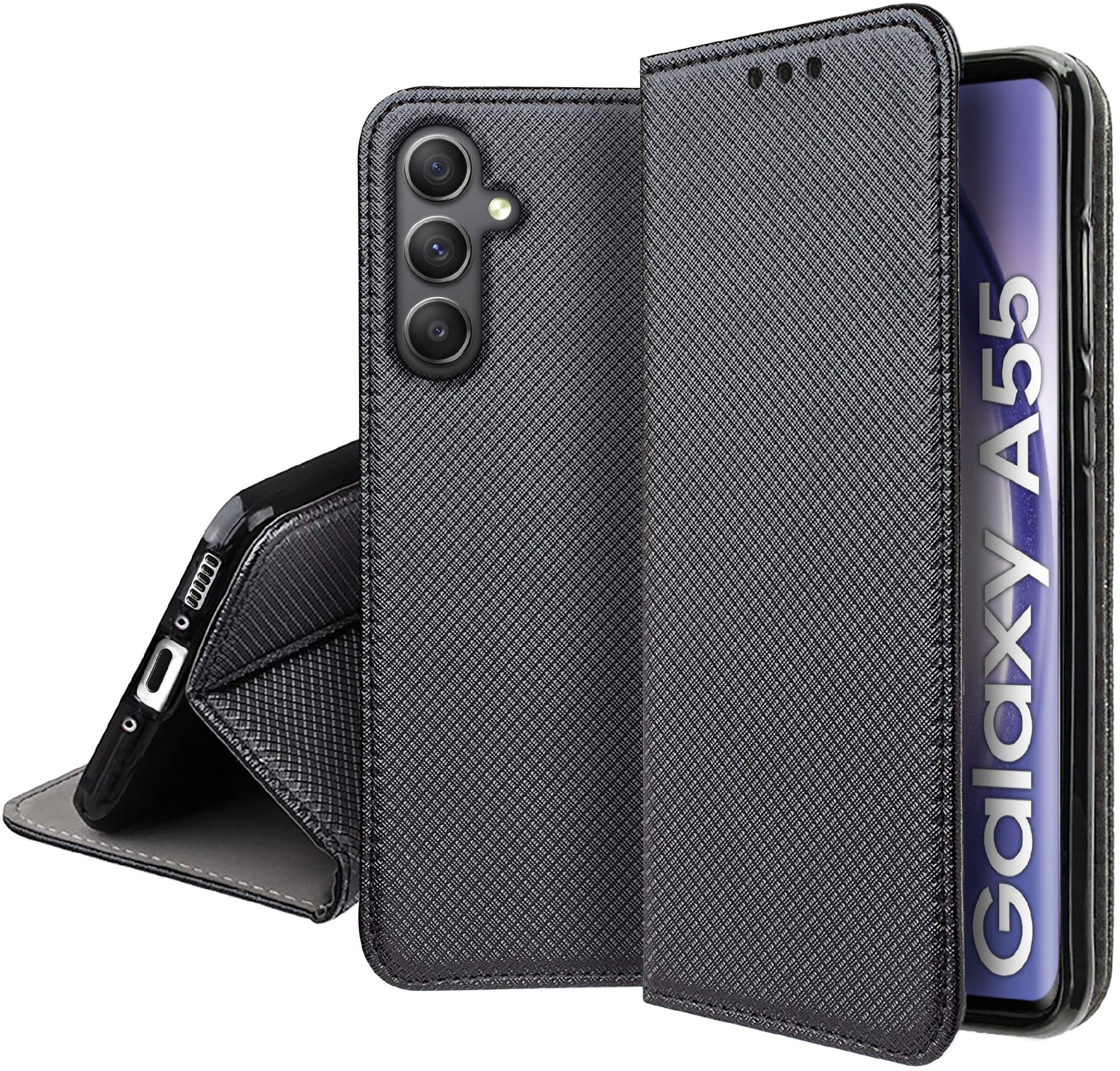 Etui do Samsung Galaxy A55 | A55 5G SMART MAGNET CASE PORTFEL + SZKŁO 9H