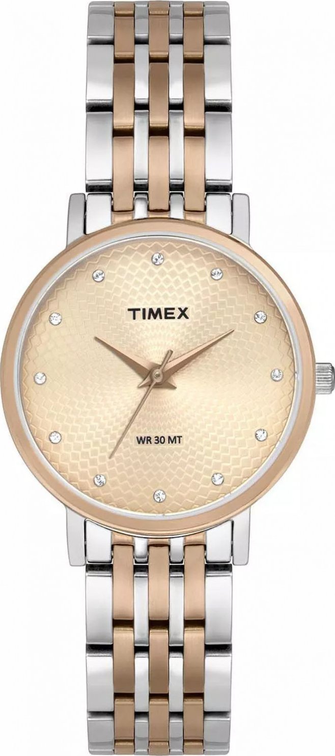 Zegarek damski Timex TW2T38700 CYRKONIE srebrny