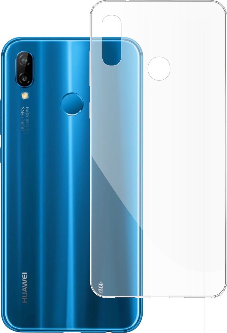 etumi Etui Do Huawei P20 Lite Gumowe Slim Clear View Pokrowiec Ochronny / Futerał Obudowa / Ochrona Clear Cover Bezbarwne Slim Case0038