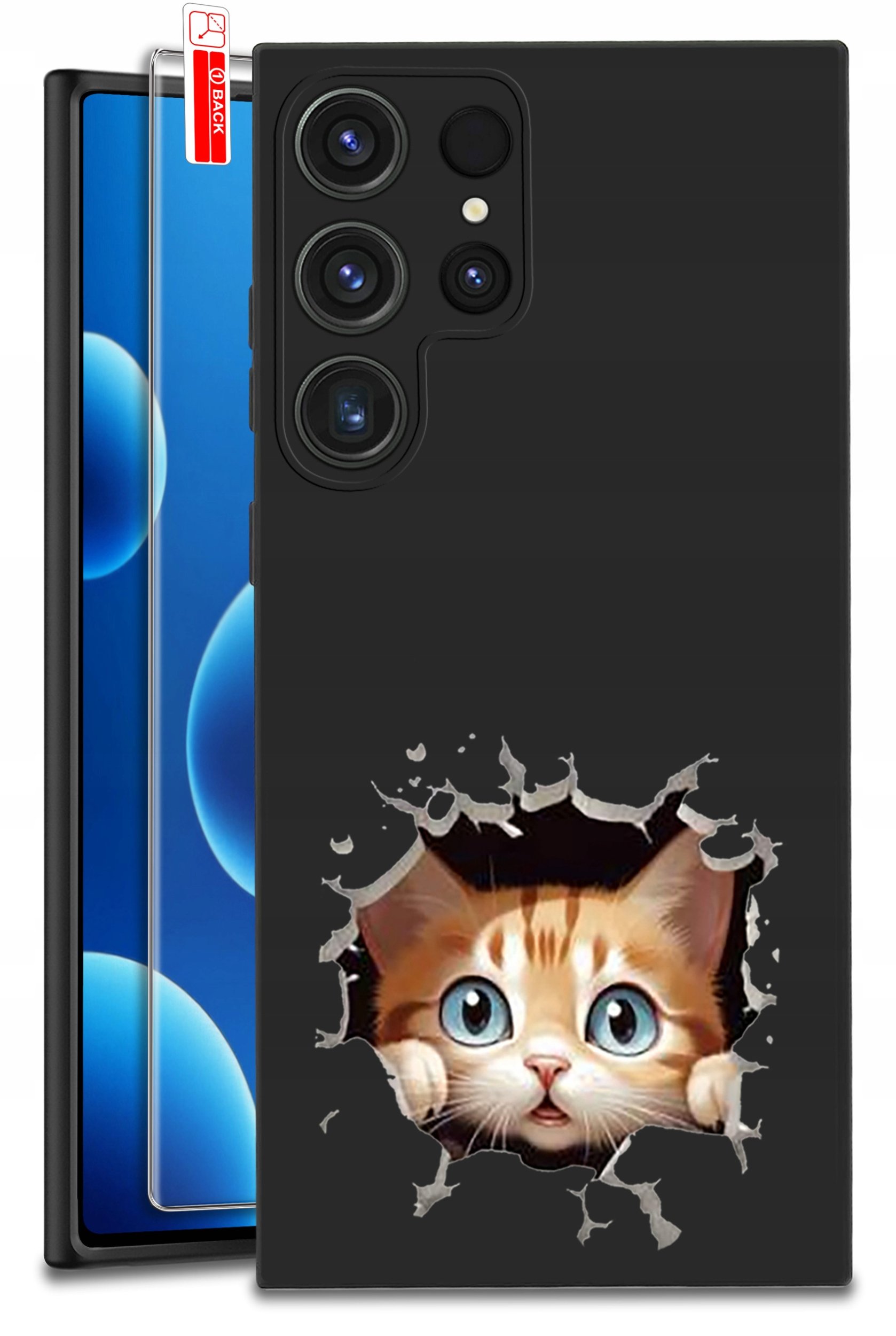 ETUI do Samsung Galaxy S24 Ultra | WZORY | SILIKONOWE MATT CASE + SZKŁO 9H