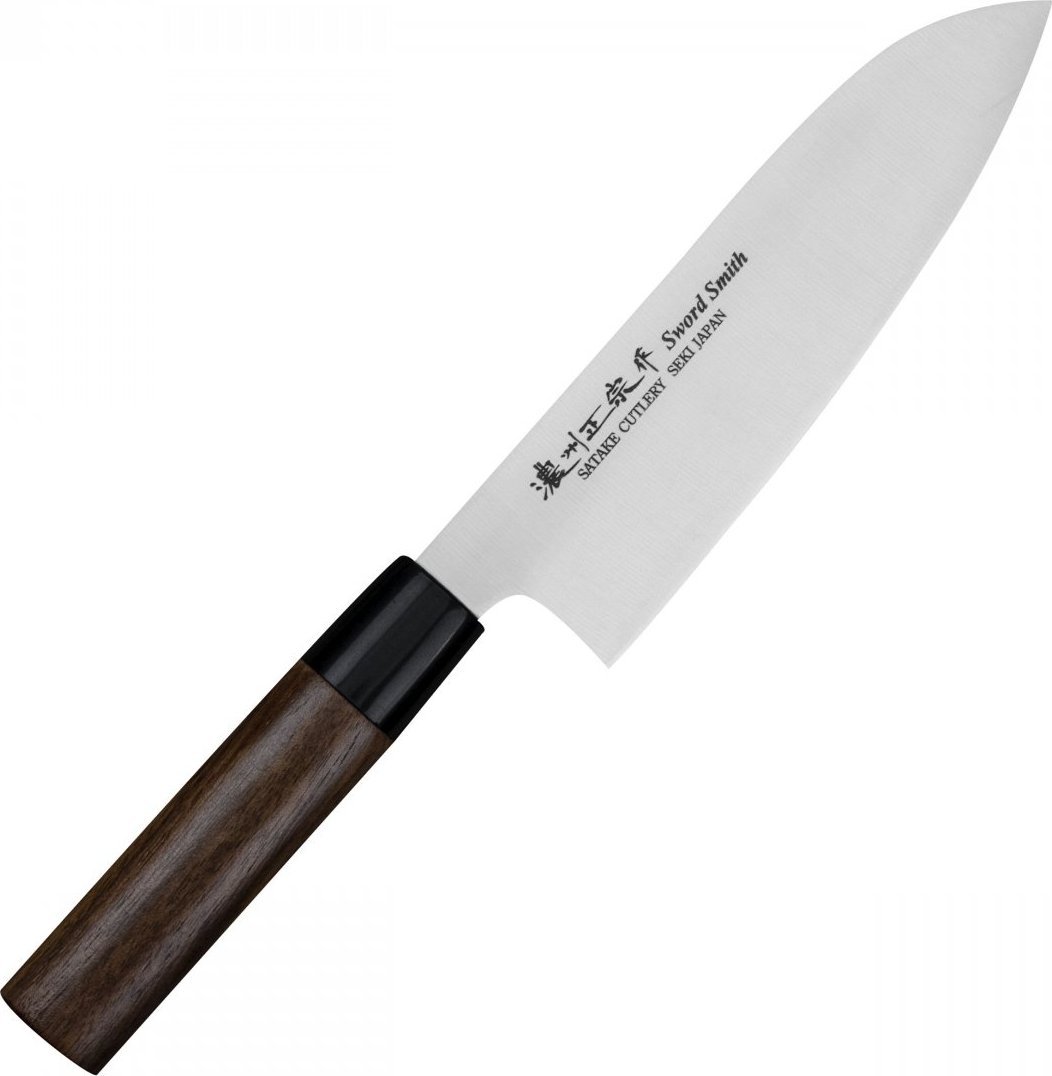 Satake Cutlery Mfg Kenta Walnut nóż Santoku 17 Cm uniwersalny