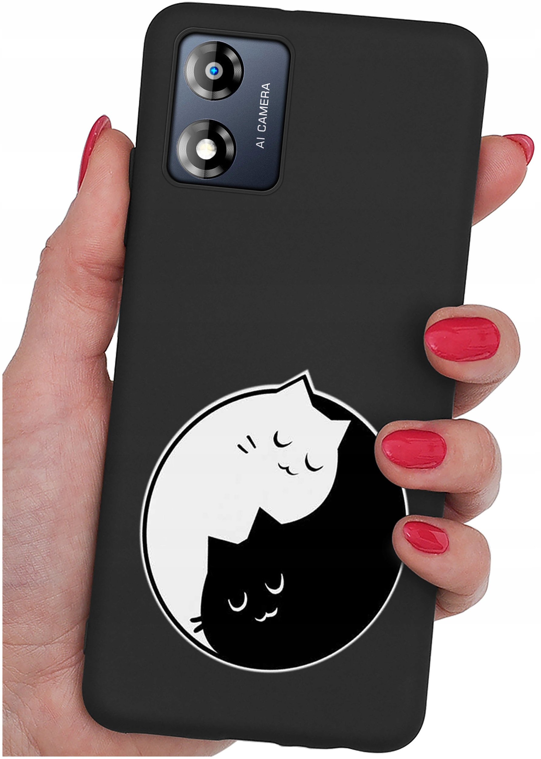 Etui do Motorola Moto E13 WZORY |SILIKONOWE MATT CASE + SZKŁO 9H