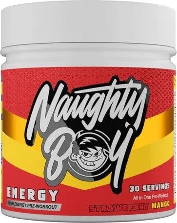 Naughty Boy - Przedtreningówka, Energy, Truskawka Mango, Proszek 390g