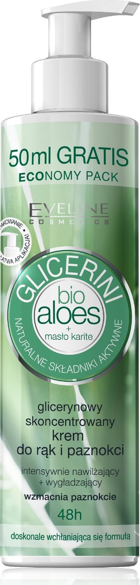 Eveline EVELINE Bio Aloes Glicerynowy skoncentrowany krem do rąk i paznokci 245 ml
