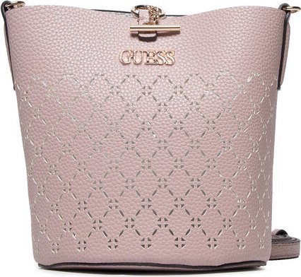 Guess, Amara Bucket, Synthetic Leather, Textile Bag, Powder Pink, HWXG8493010, For Women, 18/23 x 20 x 14 / 14/18 x 18 x 7 cm For Women