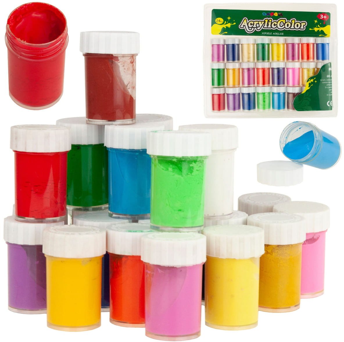 C133701 FARBKI PLAKATOWE AKRYLOWE 24SZT