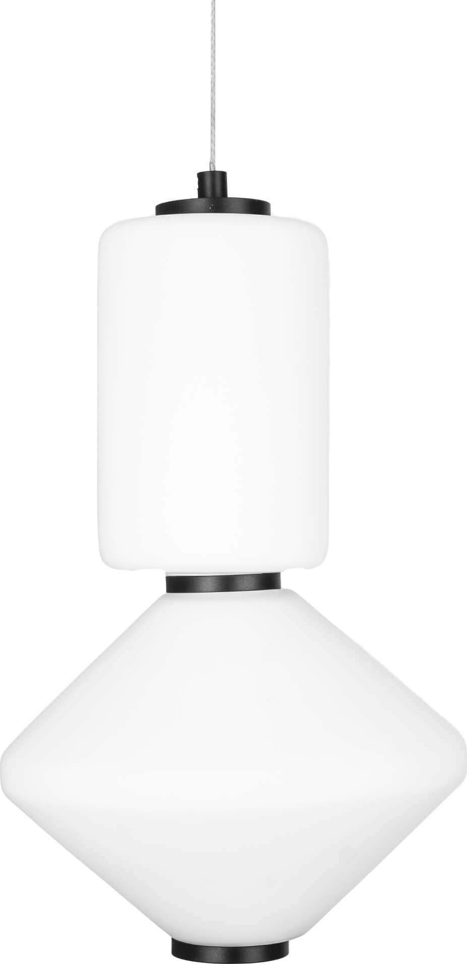 Lampa wisząca MAXlight Nowoczesna lampa wisząca Akiko do salonu LED 16W czarna biała