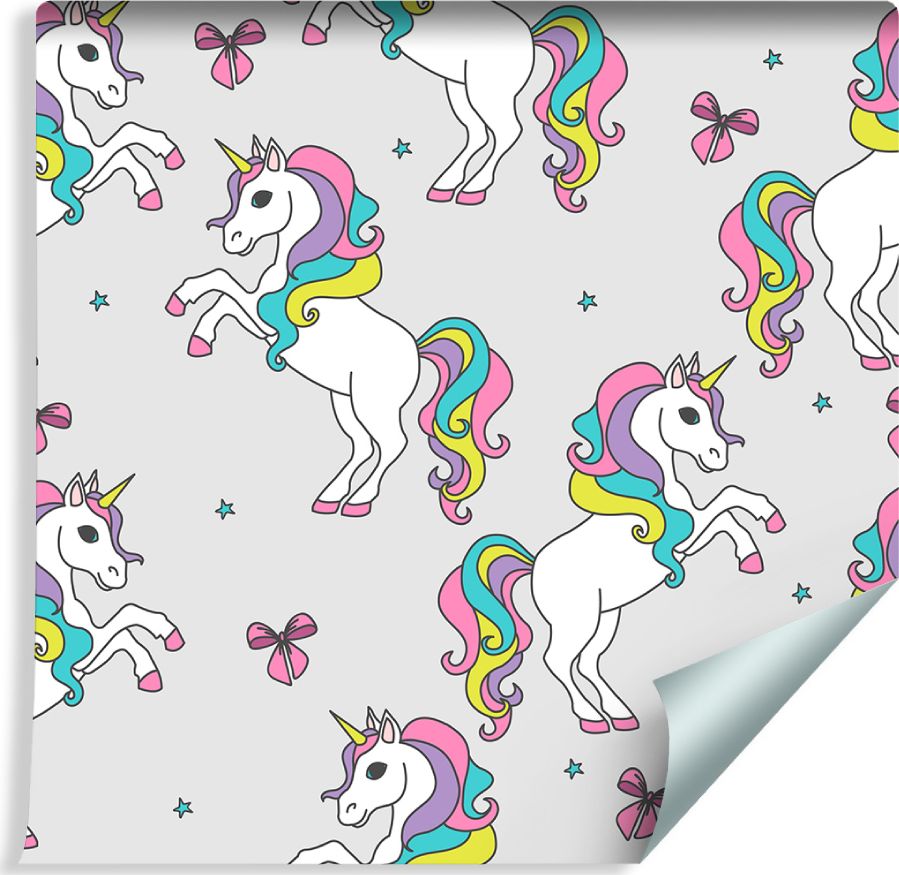 Muralo Tapeta Dla Dzieci - Tęczowe Jednorożce