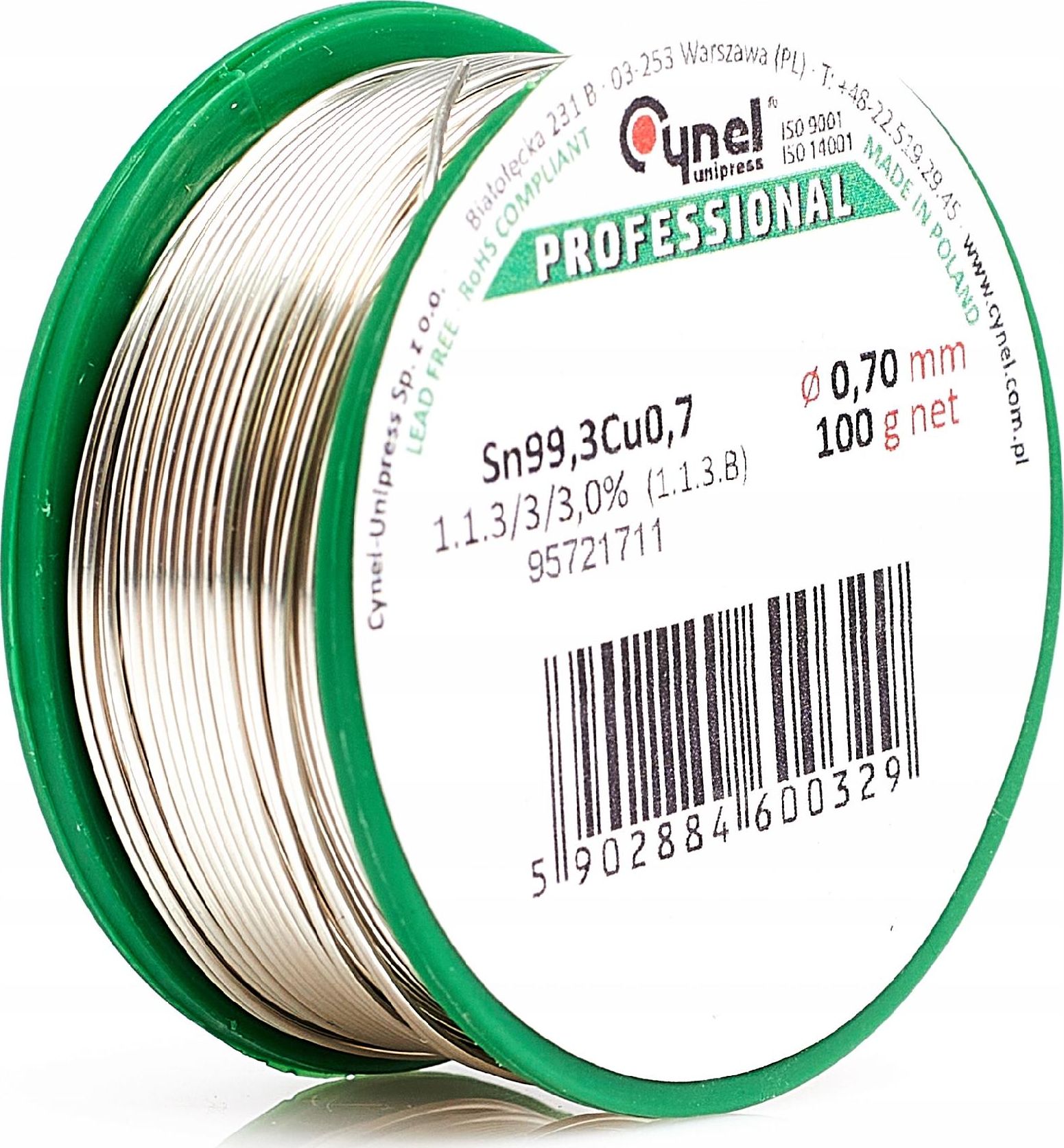 Techrebal Cyna bezołowiowa Sn99,3CU0,7 0,70 100g