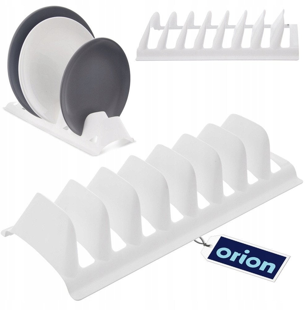 Stojak na pokrywki talerze biały z tworzywa 29.5x13.5x6cm ORION 155213