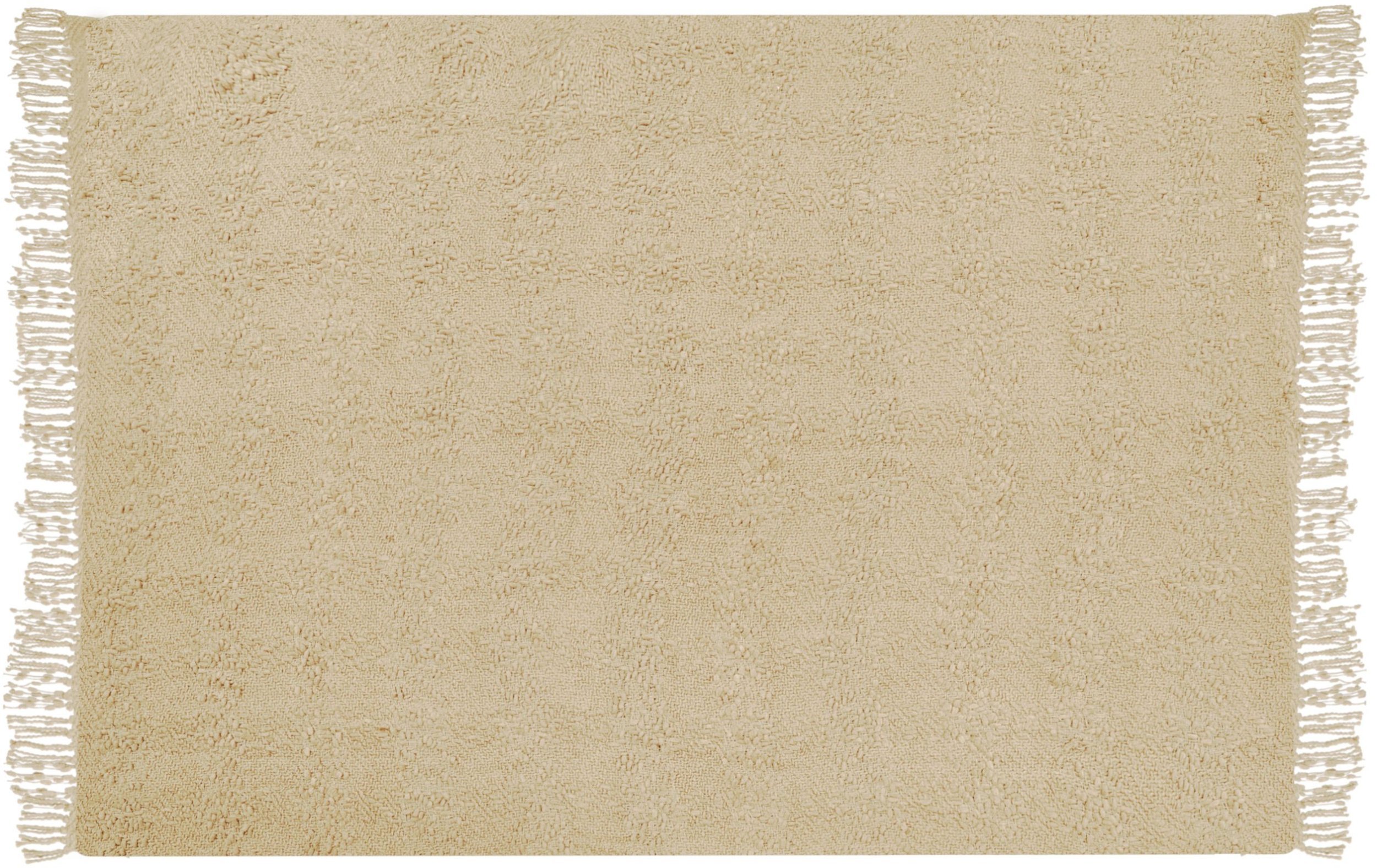 Beliani Koc VELLA Bawełna 150 x 200 cm Beżowy