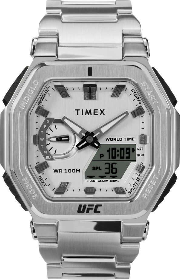 Zegarek Timex Zegarek męski Timex TW2V84700 srebrny