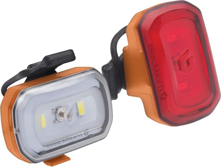 Blackburn Zestaw lampki Click USB przód 60 lumenów, tył 20 lumenów pomarańczowe