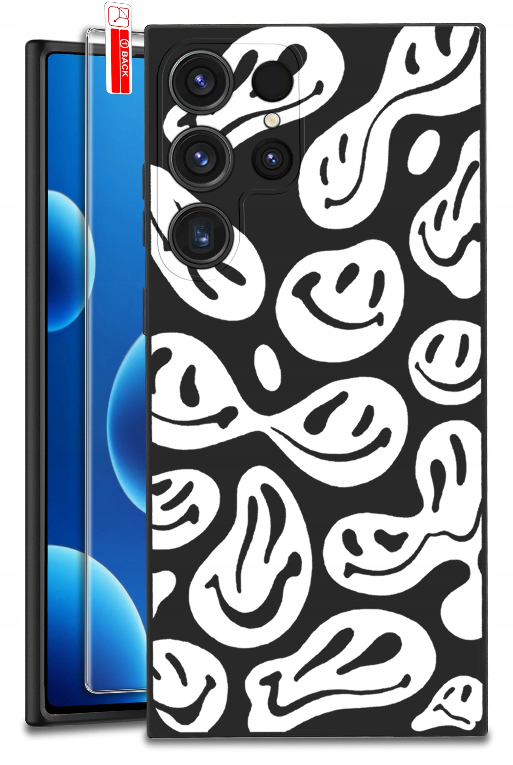 ETUI do Samsung Galaxy S24 Ultra | WZORY | SILIKONOWE MATT CASE + SZKŁO 9H