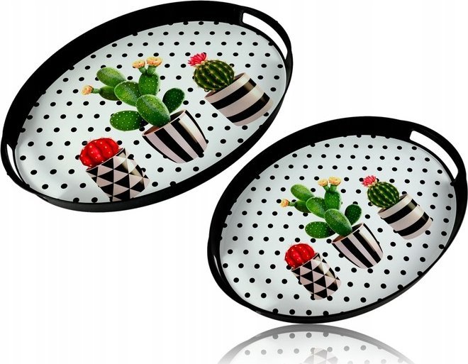 Zestaw tac dekoracyjnych owalnych