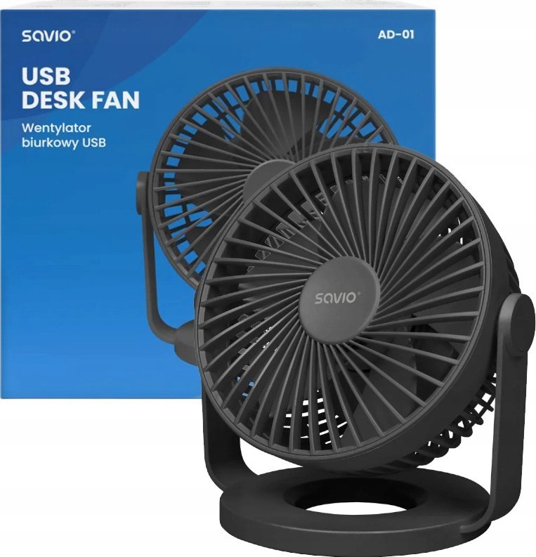 Wentylator USB Savio SAVIO AD-01 Wentylator biurkowy USB
