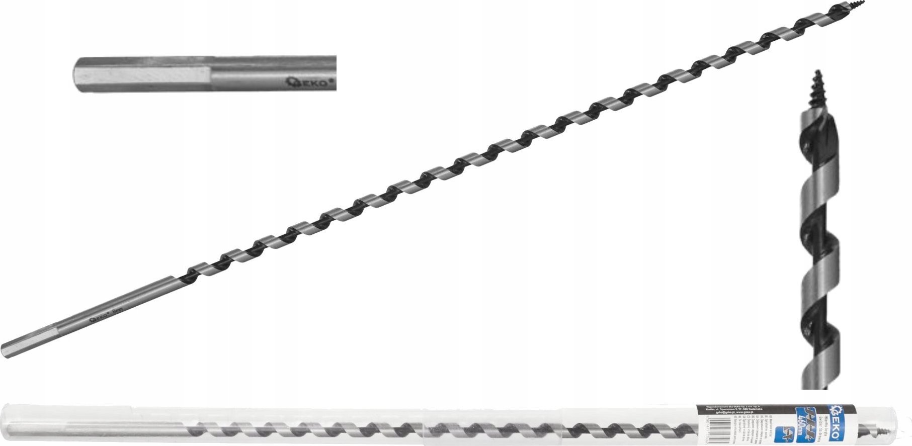 Wiertło Geko Wiertło kręte – świder do drewna 12x460mm (25/50)
