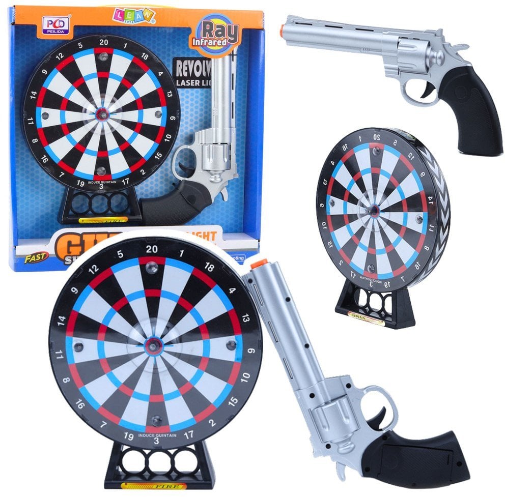 Rewolwer laserowy z tarczą światłem i dźwiękiem