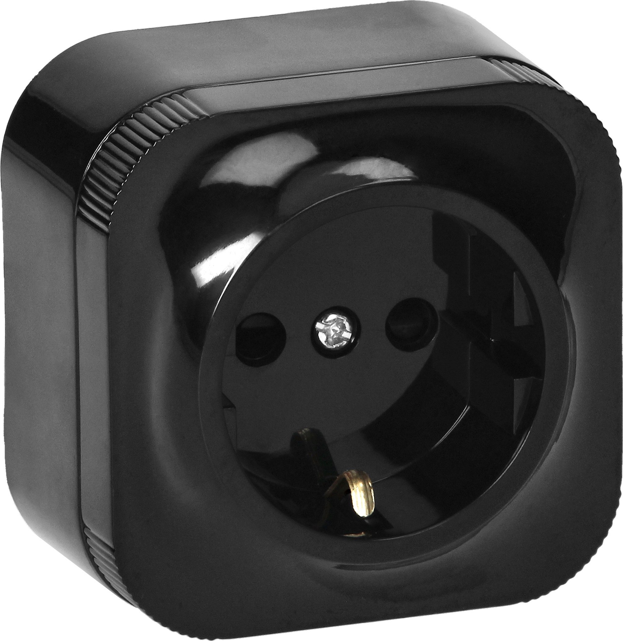 Orno Gniazdo pojedyncze ToDo 2P+Z Schuko IP20,czarny, 10 szt.