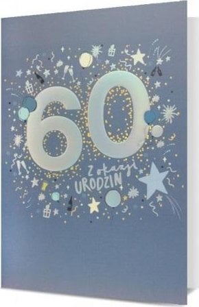 Karnet B6 Urodziny 60