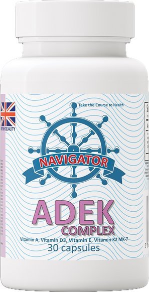 Navigator NAVIGATOR ADEK witamina A D3 E K2 MK-7 30 kapsułek