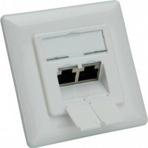 Roline ROLINE Cat.6A (Class EA) gniazdo ścienne do montażu podtynkowego, STP, białe