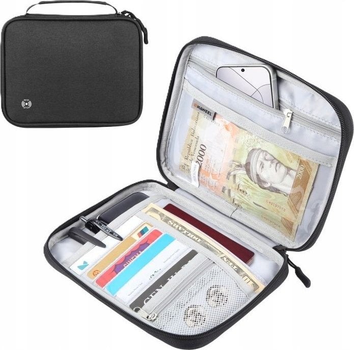 Haweel Portfel Podróżny Etui na Dokumenty Paszportówka Saszetka do Samolotu RFID / HWL2131B