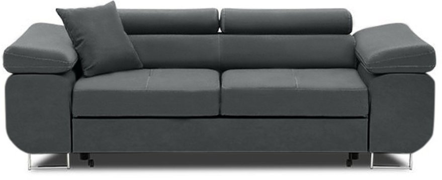 Rozkładana sofa, Bellezza, 209x100x87 cm, ciemny szary