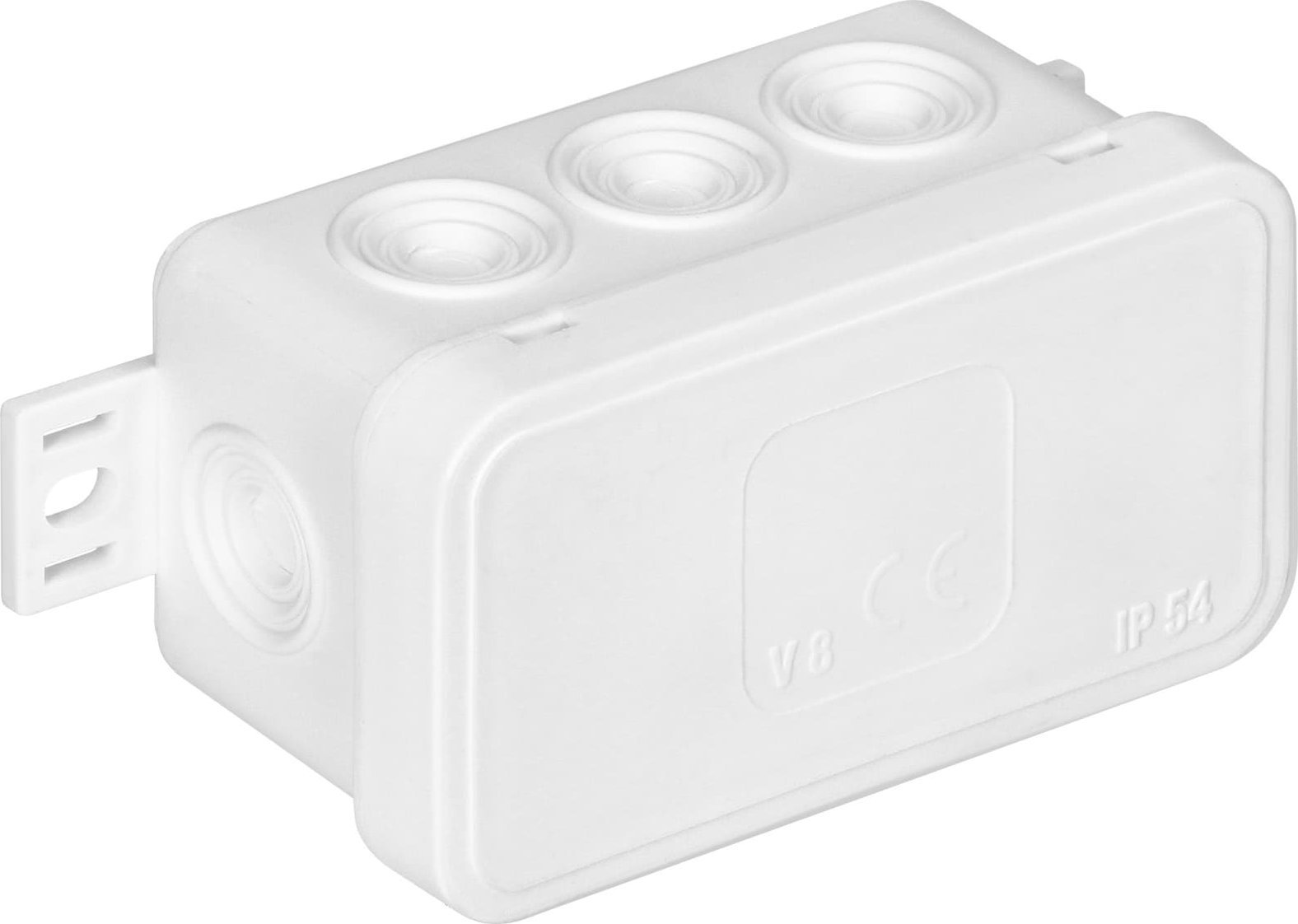 Orno Puszka n/t CLICK, IP54, 8 przepustów, 80x45x41mm, biała,OR-JB-13805/W