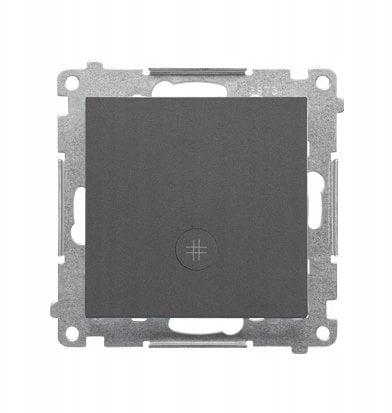 Kontakt-Simon Łącznik krzyżowy z podświetleniem LED – piktogram schody (moduł) 10 AX, 250 V~, szybkozłącza Grafitowy mat
