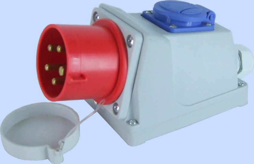 Elektromet Wtyczka stała czerwona KOMBI 32A 400V IP44 (922045)