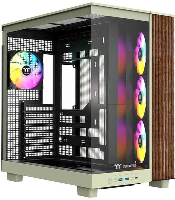 Obudowa Thermaltake zabezpieczenia i uchwyty komputerów Midi Tower zielony