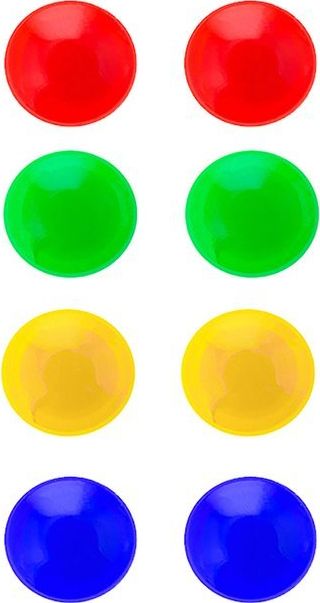 Springos Kolorowe okrągłe magnesy do tablic magnetycznych 8 szt.