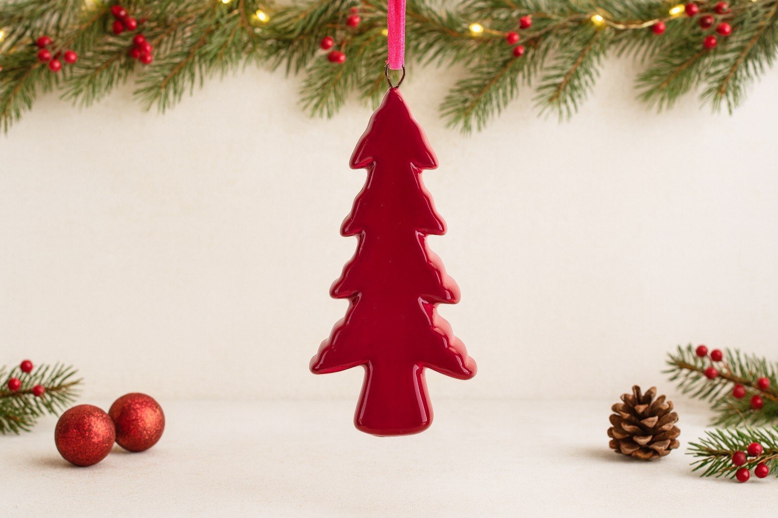 Zawieszka ceramiczna choinka fukcja 87078